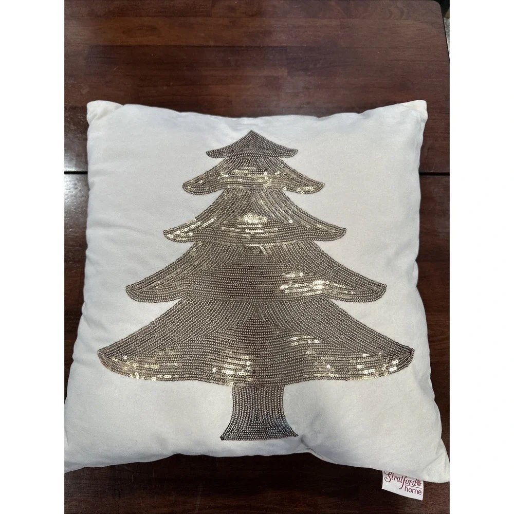Stratford Home Tree Sequin‎ Cushion 18x18